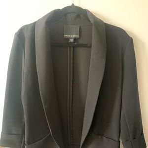 Black high low blazer